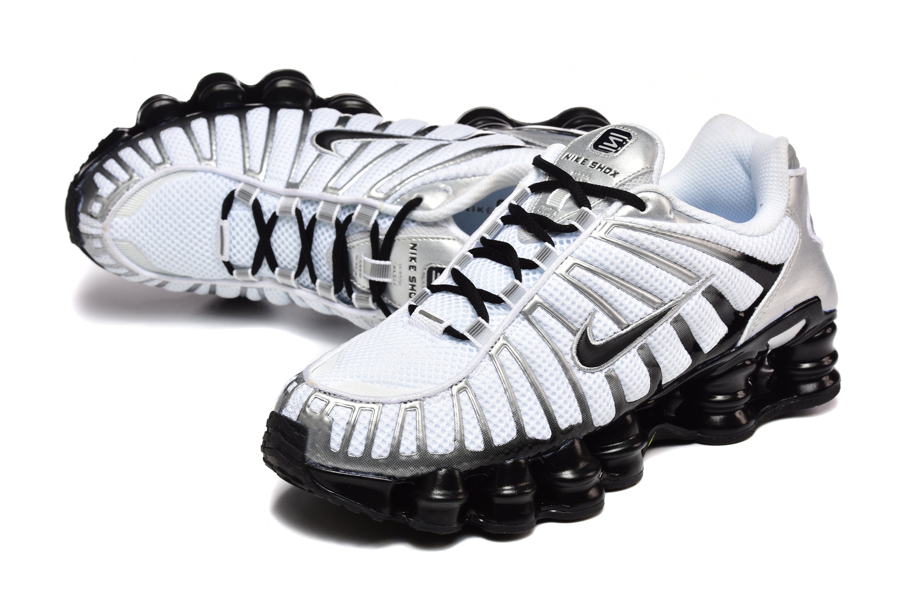 TL White Metallic Silver Black